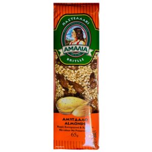 Amalia Brittle with Almond bar made in Cyprus 65g