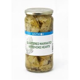 Anthos Quartered marinated artichoke hearts 680g