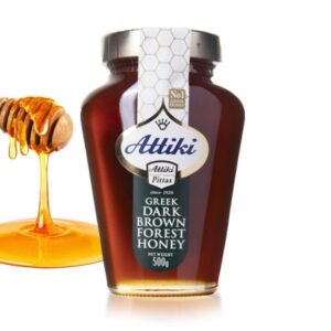 Attiki Produced in Greece Greek dark brown forest honey 500g