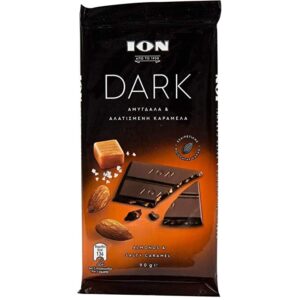 Ion Dark Chocolate with almonds & salty caramel 90g