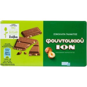 Ion Milk chocolate with Hazelnuts made with stevia 60g