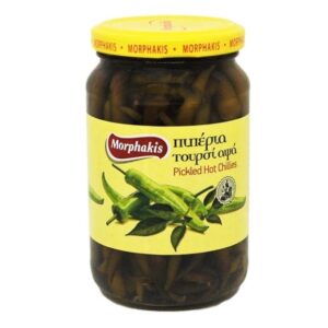 Morphakis Produced in Cyprus Pickled hot chillies 350g