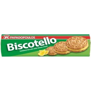 Papadopoulos Biscotello lemon sandwich biscuits 200g