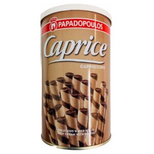 Papadopoulos Capprice Cappucinno wafer rolls /Made in Greece 250g