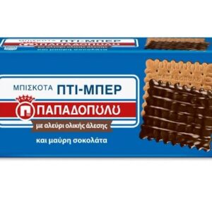 Papadopoulos Petit-Beurre classic biscuits with dark chocolate 200g