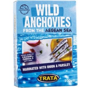 Trata Produced in Greece Wild Anchovies marinated with onion & parsley